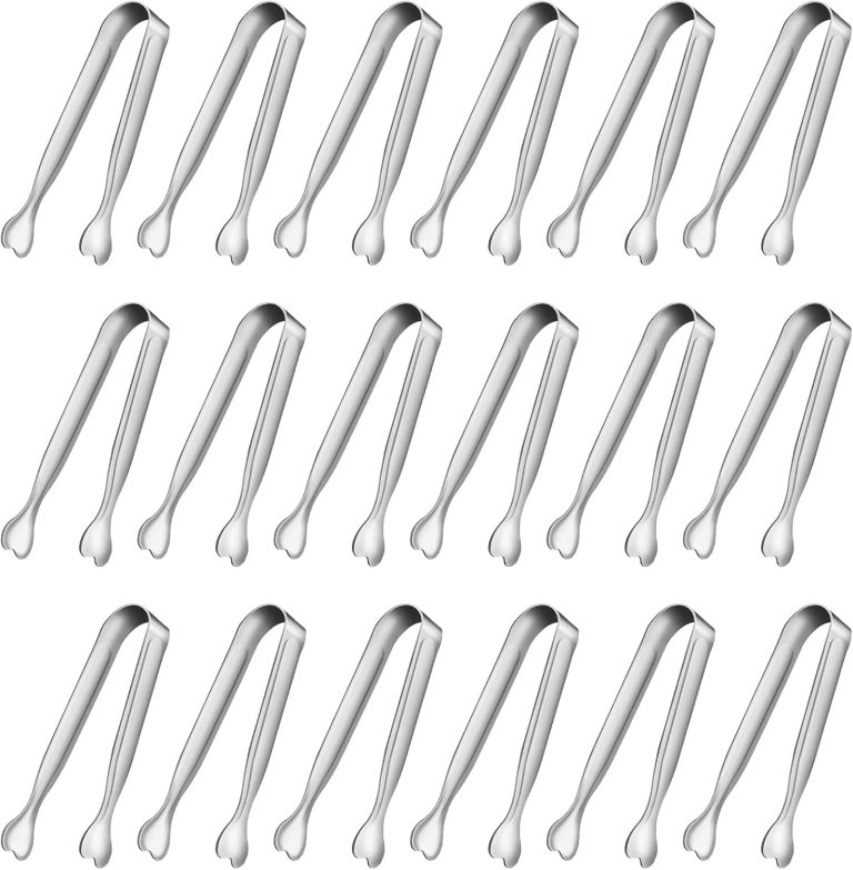 Mini Serving Tongs, Anytrp 18-Packs Stainless Steel Sugar Tongs, 4.3inch Ice Tongs Kitchen Appetizers Tongs for Coffee Bar, Tea Party, Desserts Party, Sugar and Ice Bucket